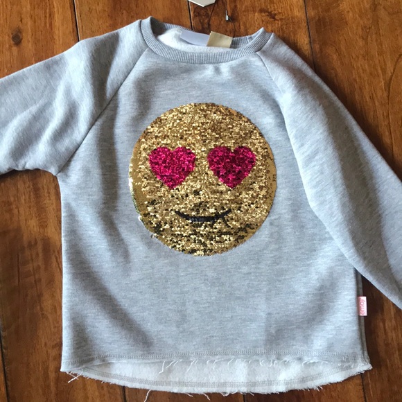 Smiley Face Flip Sequin Pullover | Smiley Face Flip Sequin Pullover |